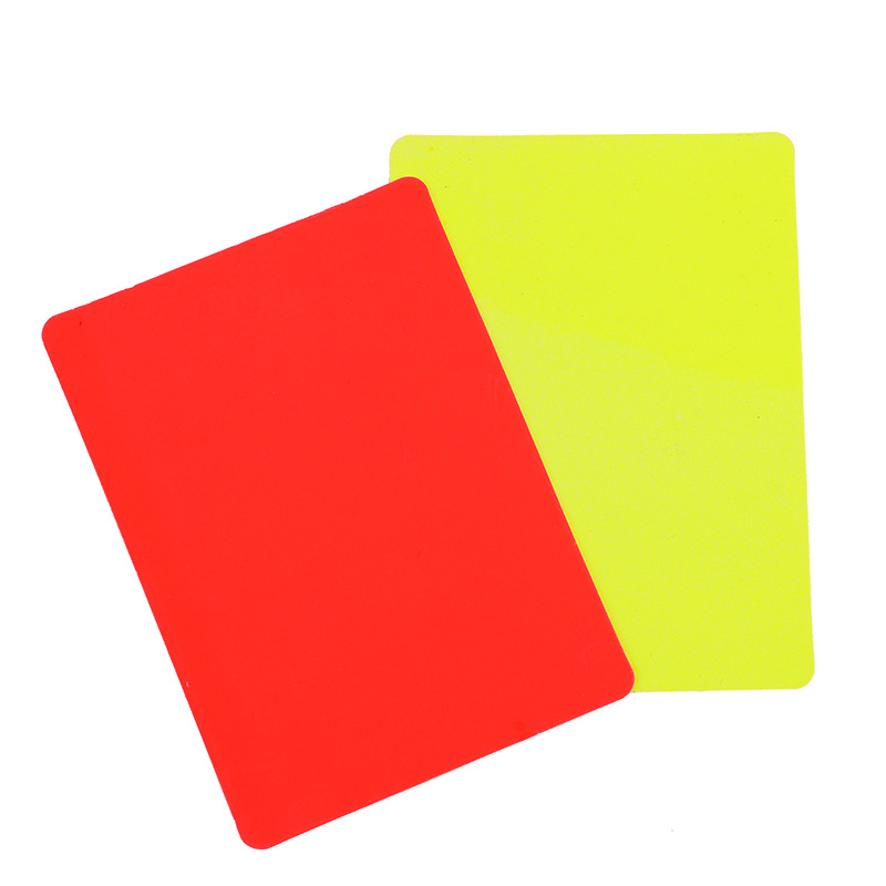 Picture of Football referee Red Yellow card yellow card red card with paper tape pencil with leather case referee record penalty yellow red card