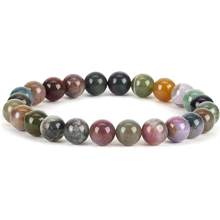 Picture of Zhou Lianfa 32 Color Amazon Crystal Agate Tiger Eye Bracelet Fashion Simple Single Circle Round Bead Cross-border Bracelet Batch