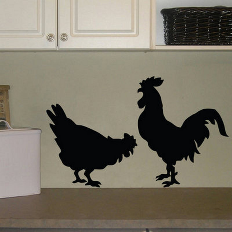 Two Cocks pattern creative carved wall stickers art home wall stickers
