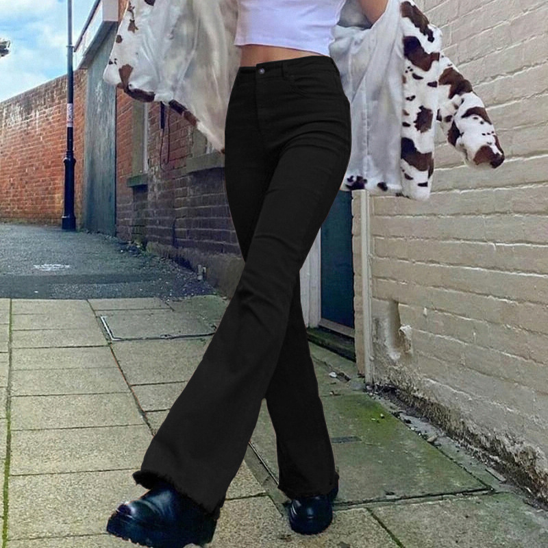 Picture of Micro Horn High waist Slimming jeans 2022 autumn and winter Europe and the United States cross-border foreign trade Amazon new women's fashion