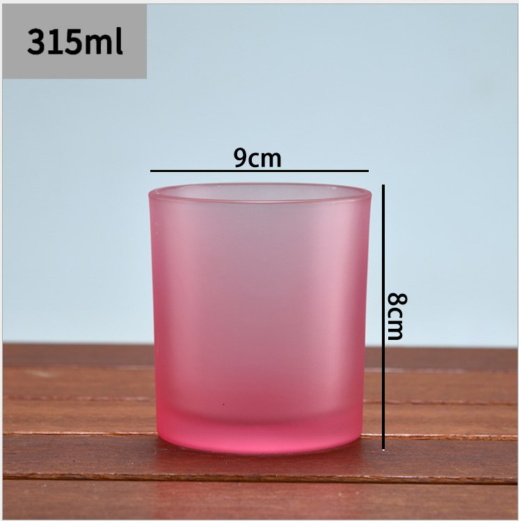 Picture of Wholesale DIY Flameless Scented Candle Cups Empty Colored Glass Jars Transparent Sprayable Glass Bottles with Screen-Printed Text