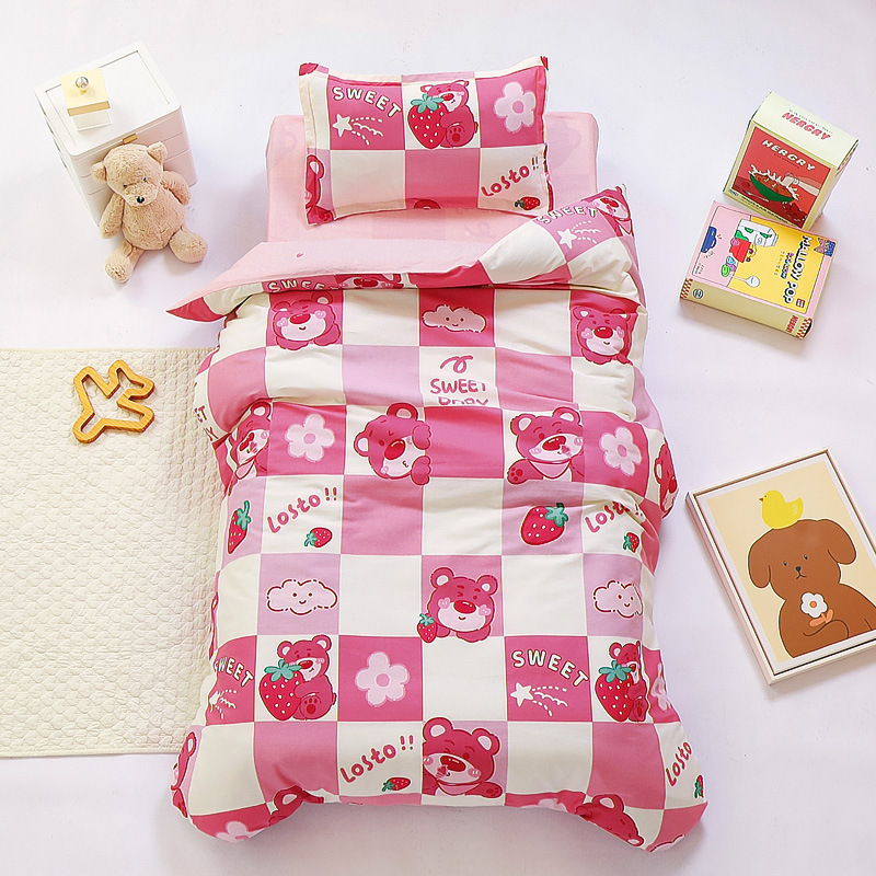 Picture of Pure Cotton Kindergarten Bed Three-Piece Set, Pure Cotton Printed Six-Piece Set, Essential Bedding for Kidsren to Go to Kindergarten for Lunch Break