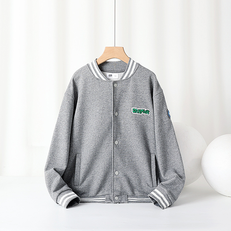 Picture of Spring and autumn Korean version of the new boys sports coat in the big children's embroidery label baseball suit children's jacket wholesale