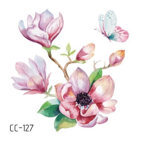 Picture of New waterproof flower tattoo stickers fashion small fresh face stickers fashion Photo Studio Art Stickers