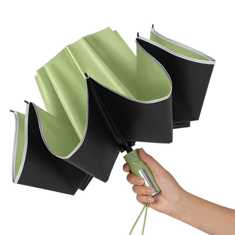 Shangyu Fully Automatic Black Coating Sun Protection Umbrella with Mechanical Ten-Rib Reinforcement, Extra-Large Reverse Umbrella, Commercial Custom Umbrella