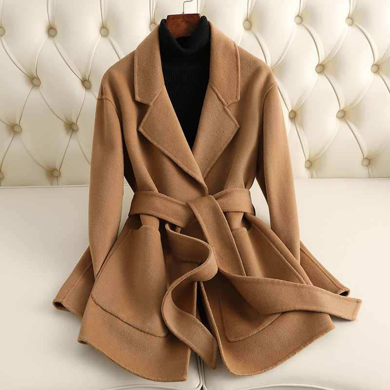 Picture of 『 Benefits』Autumn and Winter New Style Small Double-Sided Cashmere Outwear Women's Short Slim Slim Woolen Outwear for Women