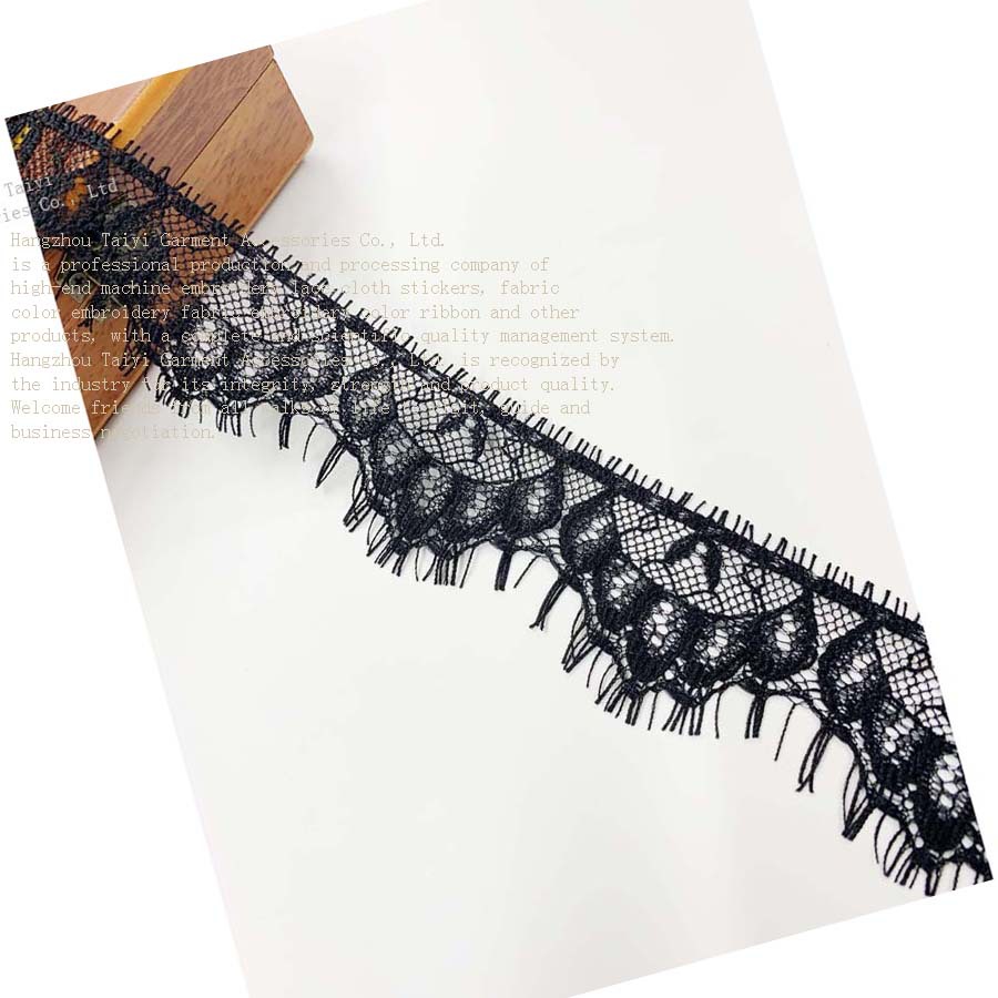 in stock 4.8CM wide eyelash lace lace elastic lace fabric clothing curtain small side DIY accessories wholesale