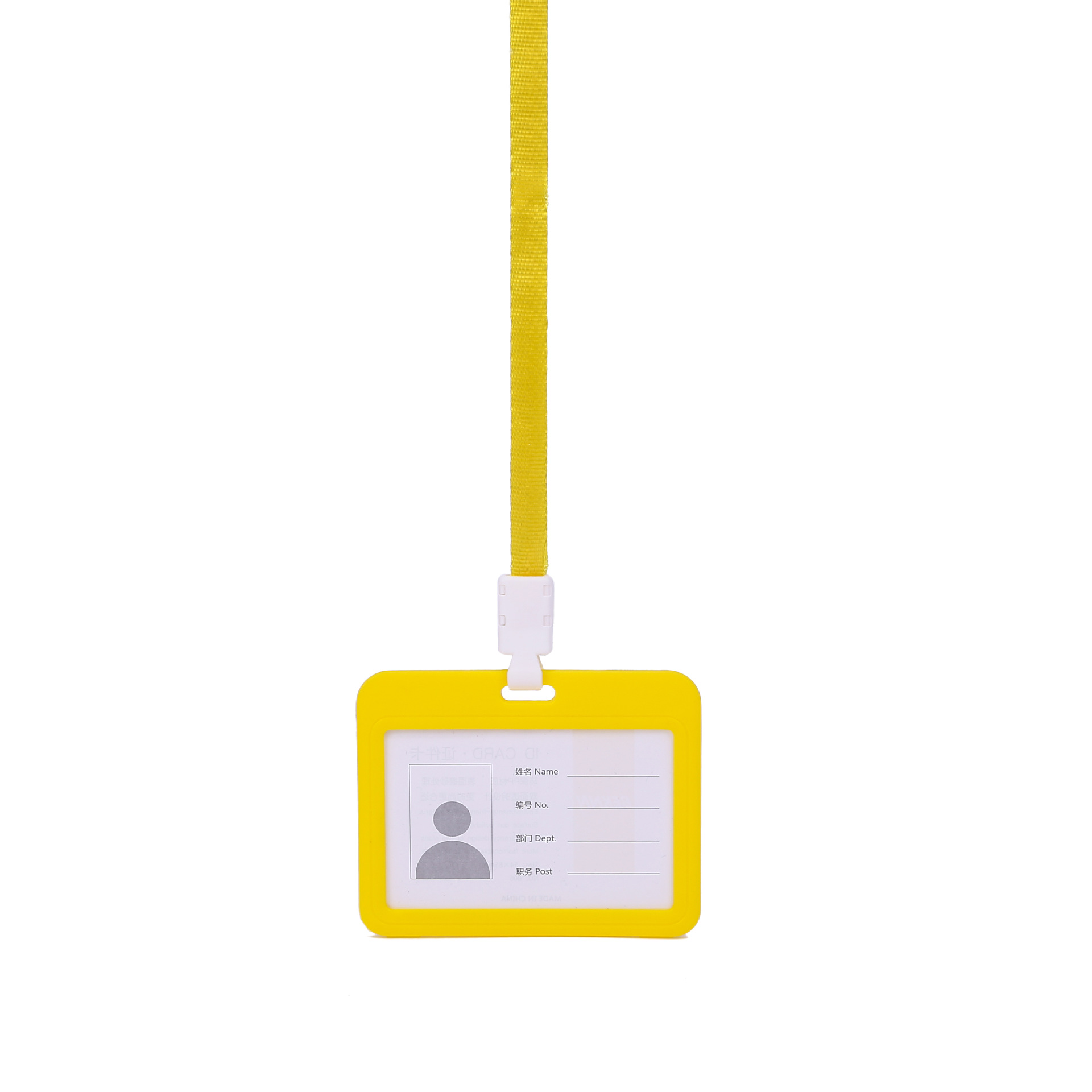 Picture of Card Holder Work Badge Double-Sided Badge Lanyard Exhibition Badge Work Badge Bus Access Control Factory Badge Employee Tag