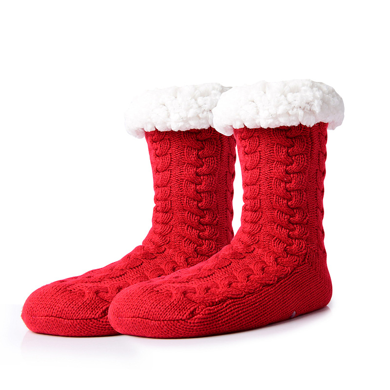 Picture of Floor Socks winter plus velvet padded warm month Slipper Socks slippers adult home Socks