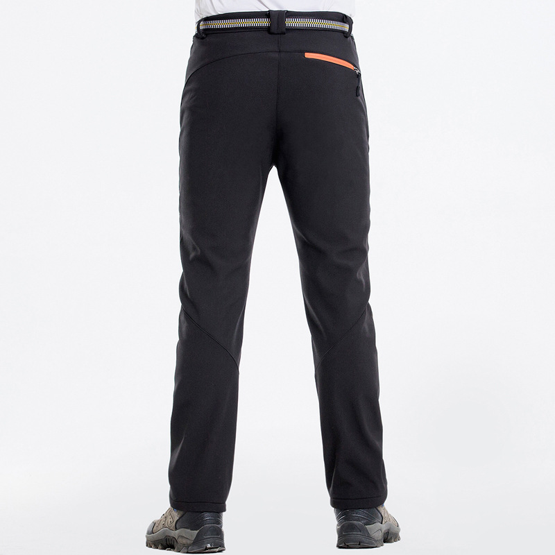 Picture of Men's Outdoor Sports Assault Pants with Velvet and Thickeneding for Autumn and Winter Large Size Waterproof Soft Shell Fleece Ski Mountaineering Pants