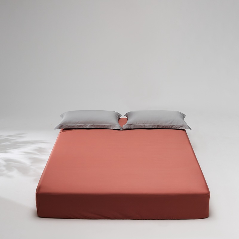 Picture of High-End 100% Long-Staple Cotton Fitted Sheet Single Piece Satin Solid Color Pure Cotton Bed Sheet Mattress Protector Mattress Cover