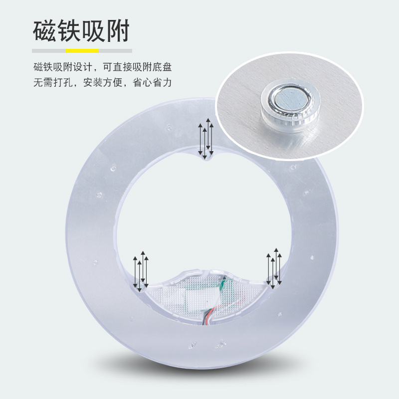 Picture of Factory wholesale led lamp panel ceiling lamp replacement wick disc round super bright magnetic suction lamp light source module lamp sticker
