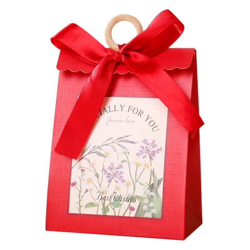 Wooden Accessible Luxury Wedding Candy Box, Souvenir Wedding Candy Box, High-End Wedding Gift Box, Candy Box, Wine Red