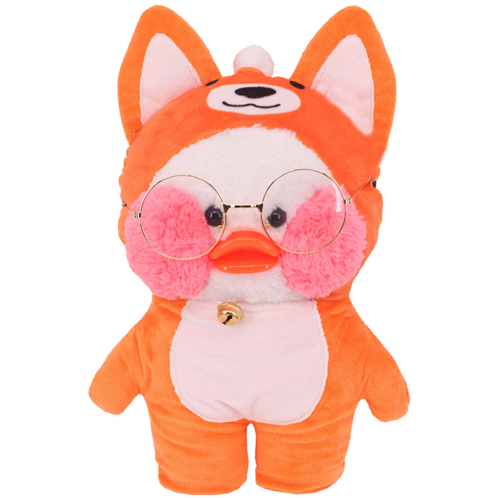 Picture of New Hyaluronic Acid Duck Doll Accessories Cute Animal Siamese Clothes Yellow Duck Plush Toy Birthday Gift