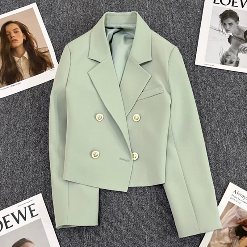 Picture of Short khaki Casual Small Suit Jacket Women's Spring and Autumn 2023 New Style High-end Street Suit