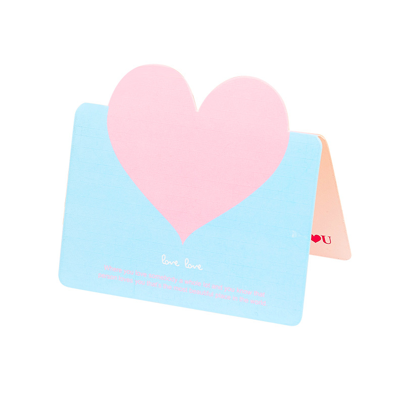 Picture of Cross-border South Korea creative heart-shaped love greeting card Thanksgiving Children's Day Valentine's Day Christmas small card envelope wholesale