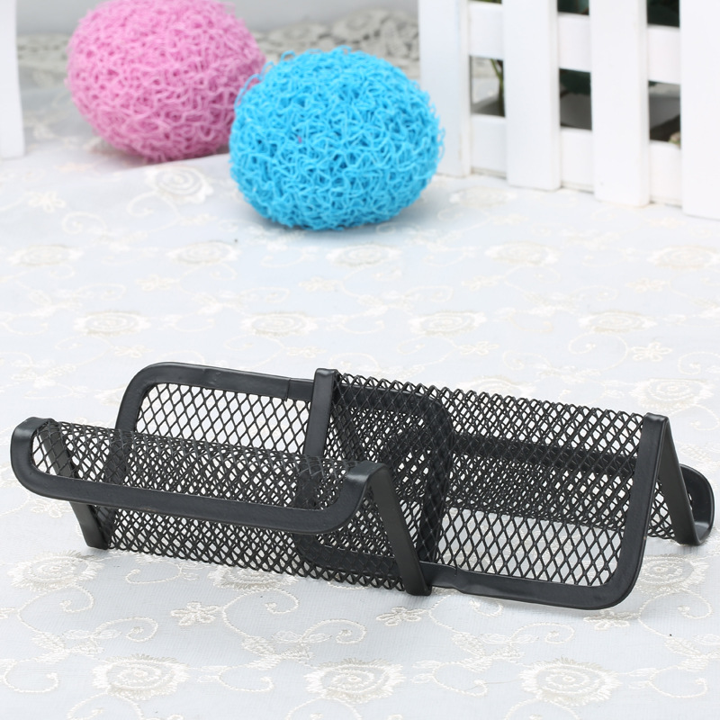 Picture of Desktop office supplies barbed wire mesh business card holder, household goods anti-rust business card holder business card case mobile phone holder