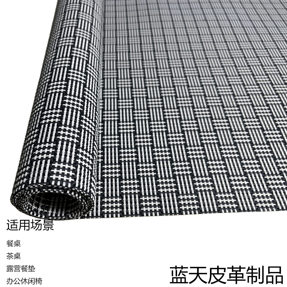 Teslin PVC Leather Dining Table Mat Scratch Resistant Wear Resistant PVC Easy to Clean Teslin European Style Insulation Mat PVC Leather