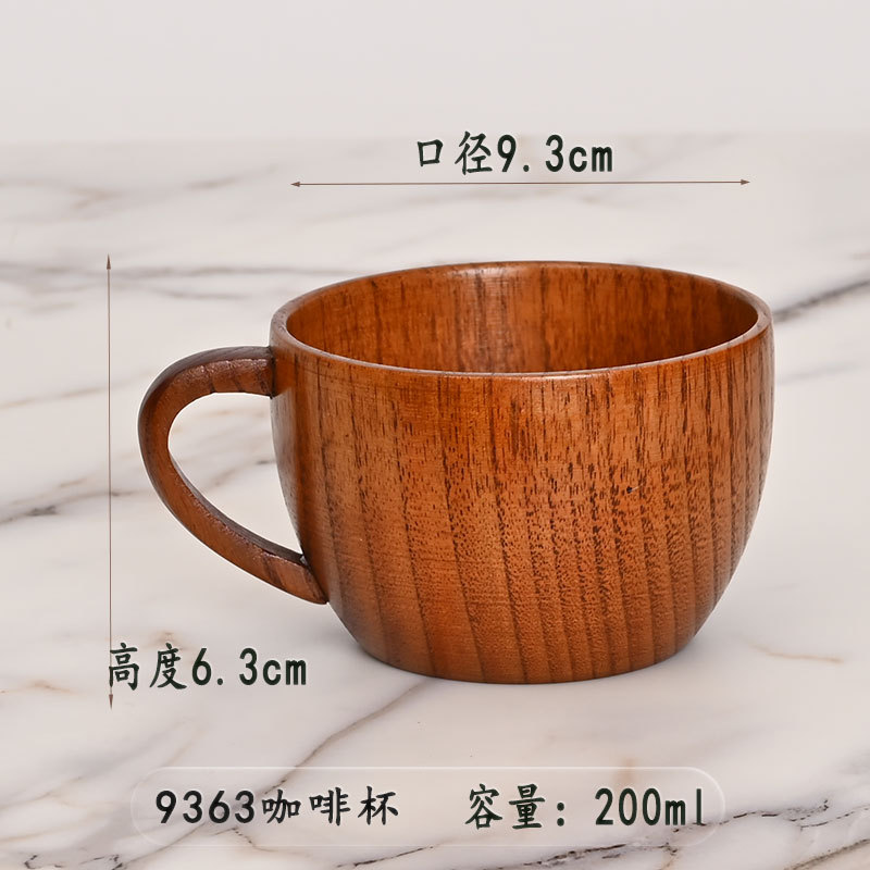 Picture of Origin supply round solid wood mug wooden creative water cup general insulation wooden cup large quantity excellent price