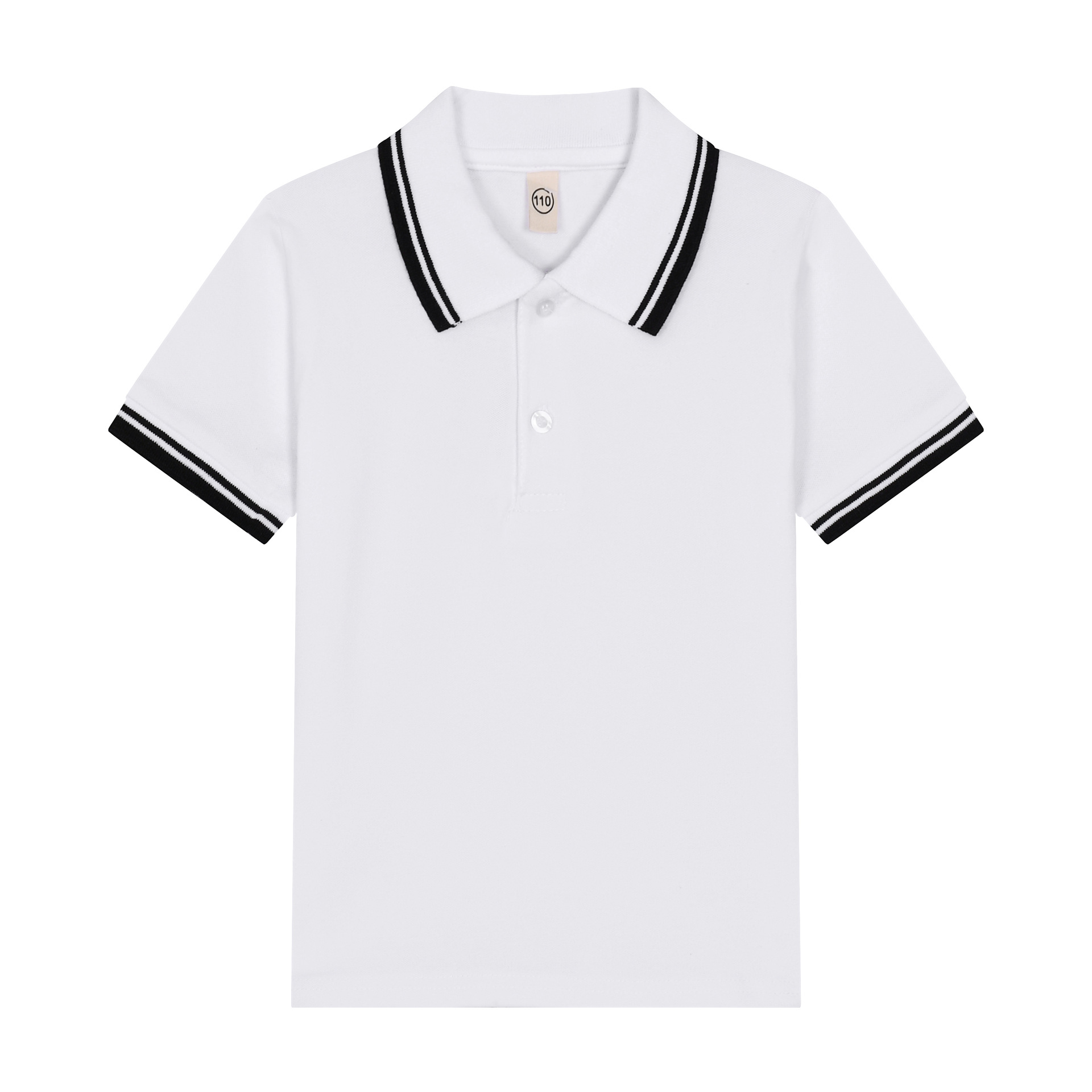 Picture of kids Children's T-shirt Long Sleeve Cotton White Lapel Polo Shirt for Boys and Girls Elementary School Students Middle and Large Children's School Uniform