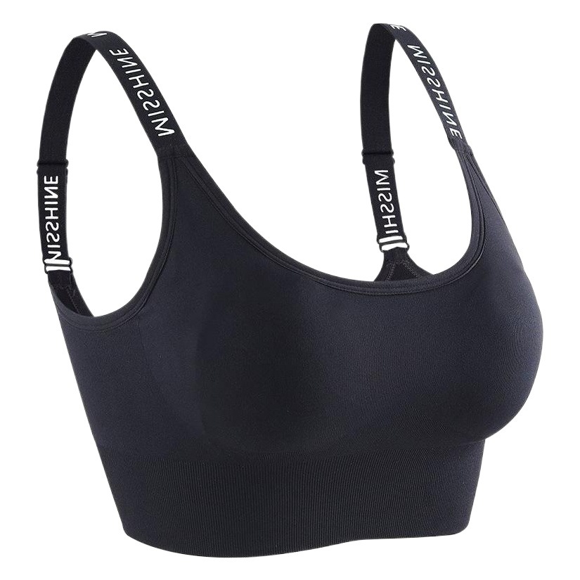 Adjustable Letter Strap Sports Underwear Women's Running Shockproof Push-up bra Professional Fitness bra Yoga Vest