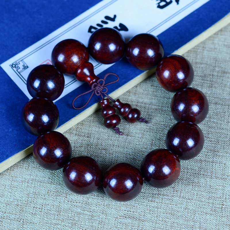Picture of Natural Indonesia True Venus Leaflet Rosewood High Density Submerged Blood Sandalwood 108 Buddha Beads Plate Wen Play Men's and Women's Handstrings