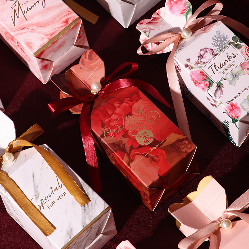 Picture of Candy Box Empty Box Special Candy Bag for Wedding Advanced Sense Engagement Gift Candy Box Candy Box Gift Box