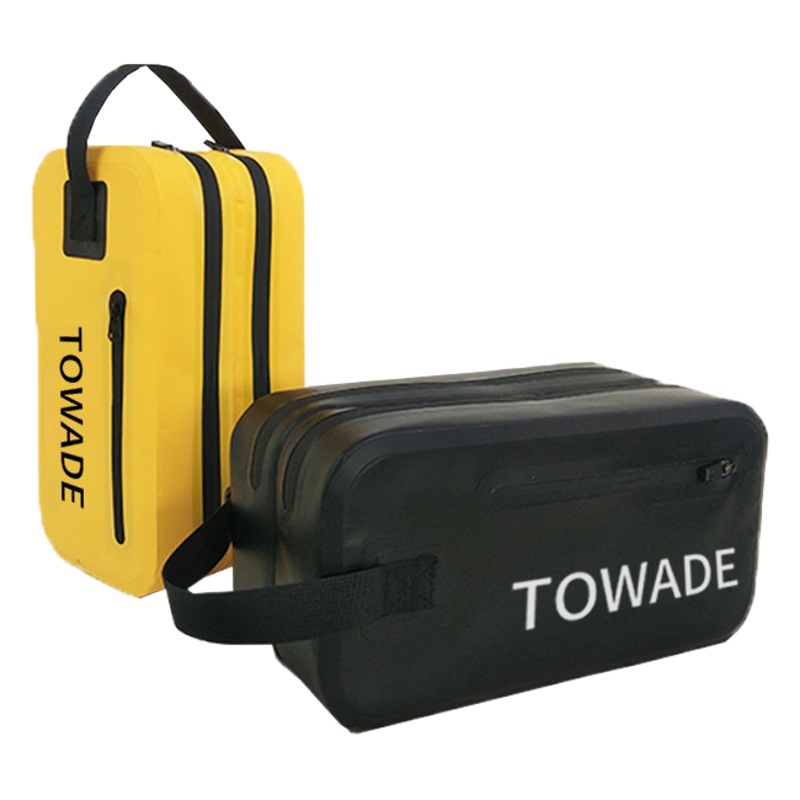 Outdoor Waterproof Travel Bag, Toiletry Bag, Beach 500D Pvc Mesh Cosmetic Bag, Dry and Wet Separation Satchel Cosmetics Bag