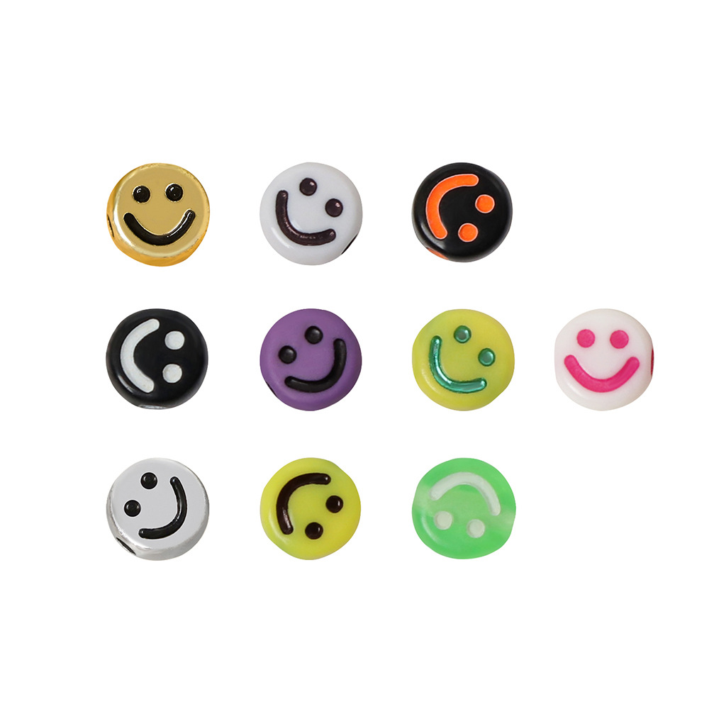 Picture of Accessories Acrylic 4*7 Smiley Beaded Beaded Handmade diy Material Bracelet Necklace Bracelet