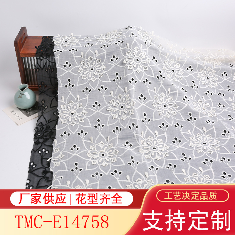 Spring and Summer Thin Three-Dimensional Perforated Embroidered Fabric Dress Shirt Top Fabric