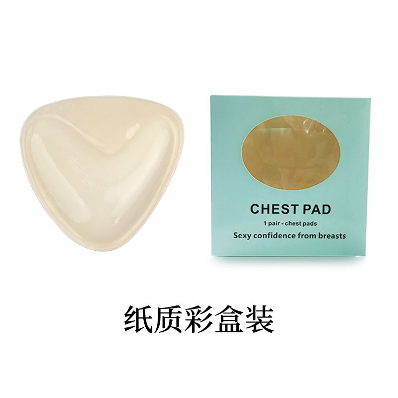 Picture of Triangle Silicone Chest Patch Women's Push-up Self-adhesive Chest Pad Invisible Thickened Sponge Pad Swimwear Bikini Underwear Insert
