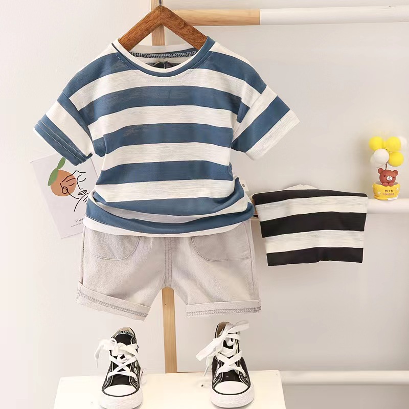Summer children's clothing 2023 new two-piece boy summer clothing 1-34 years old cross-border Korean short sleeve foreign style manufacturers wholesale