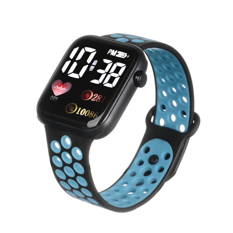 Picture of New Y1 double color with LED electronic watch students children simple square sports electronic fashion in stock bracelet