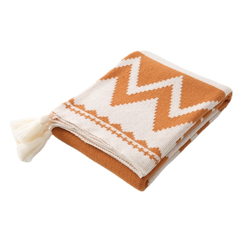 Sofa Blanket European Style Light Luxury Blanket Office Nap Air Conditioning Blanket Knitted Small Blanket Throw Blanket Bedside Towel Batch