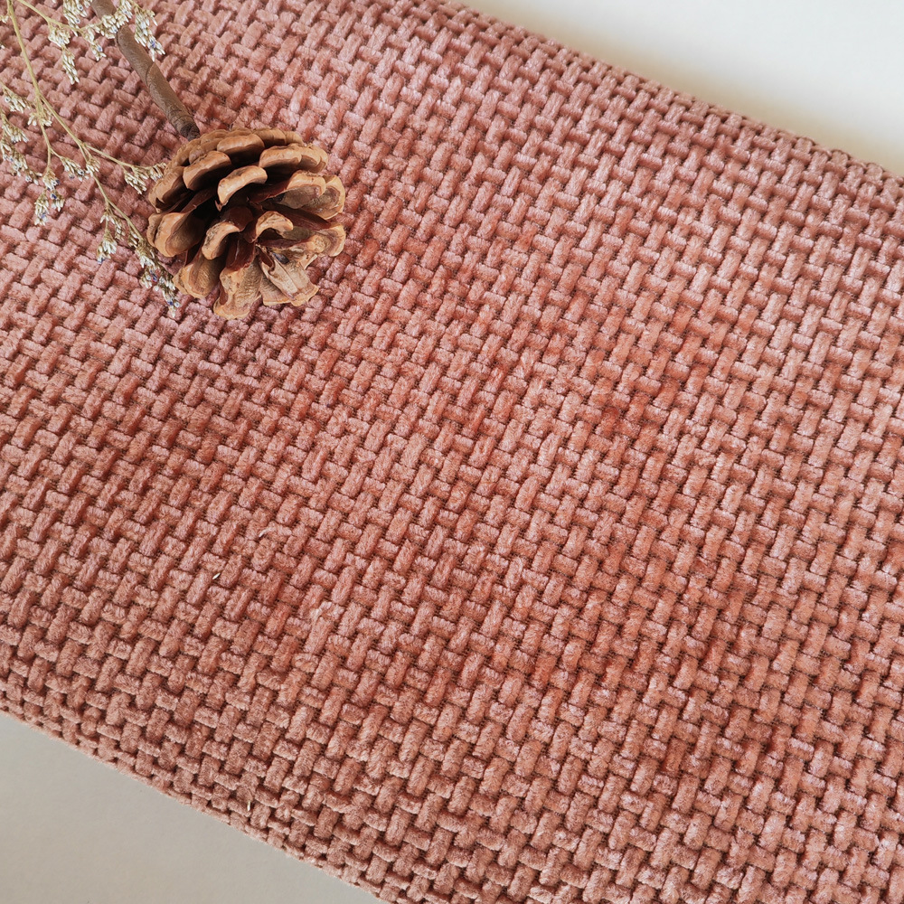 Picture of F508 in stock Straight Supply Oblique Fishing Net Pattern Chenille Sofa Cotton Linen Fabric Sofa Cover Pillow Cushion Linen Fabric