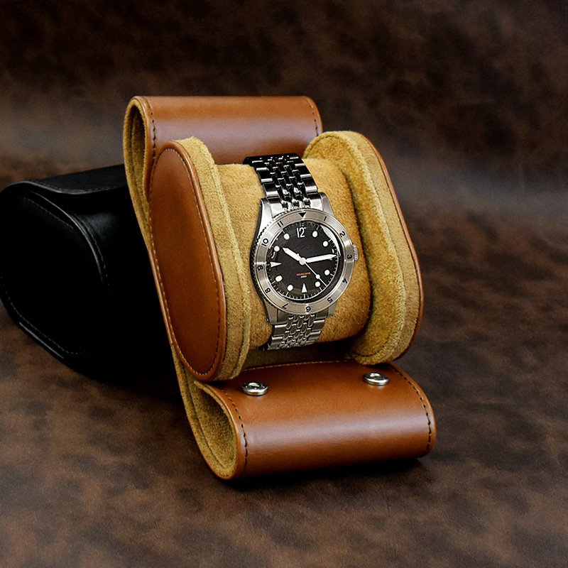 Leather Cross-Border Hot-Selling Retro Watch Box Leather Multi-Pack Roll-Up Storage Box Wholesale