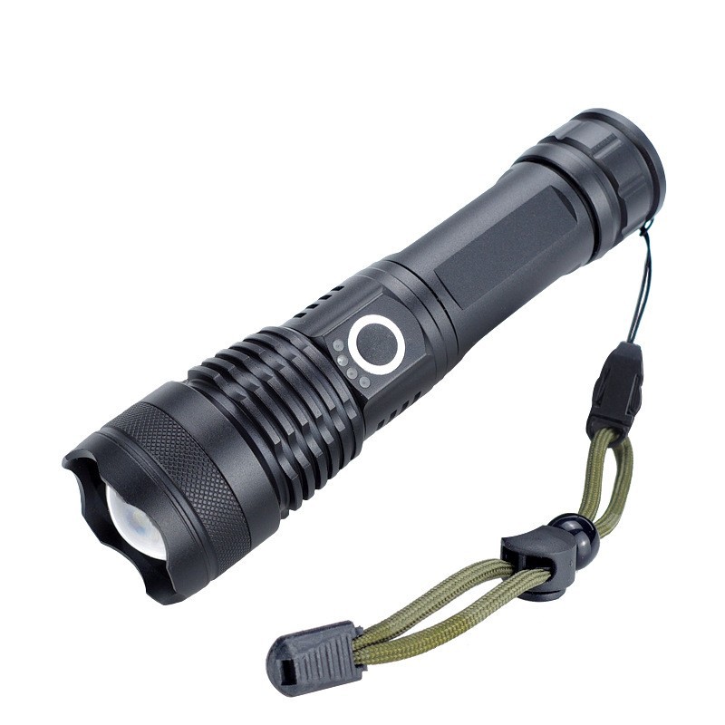 Picture of Cross-border Hot Selling Multi-function USB Charging P50 Strong Light Flashlight Outdoor Emergency Lighting LED Zoom Flashlight