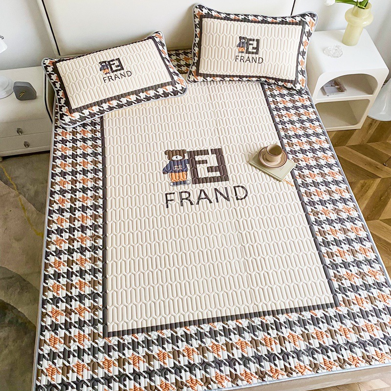 Picture of 2023 new large version of digital printing latex mat three-piece summer bedding air-conditioning mat washable