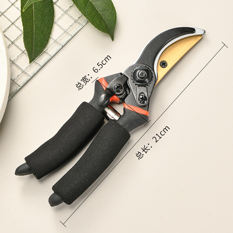 Gardening pruning shears SK5 fruit tree pruning shears garden coarse branch shears stainless steel sponge handle pruning shears wholesale