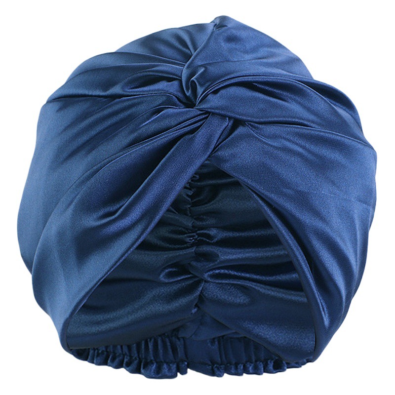Nightcap Spot Wholesale Double-Layer Hair Care Nightcap Cross Shower Cap Confinement Cap Cross Twisted Silk Nightcap