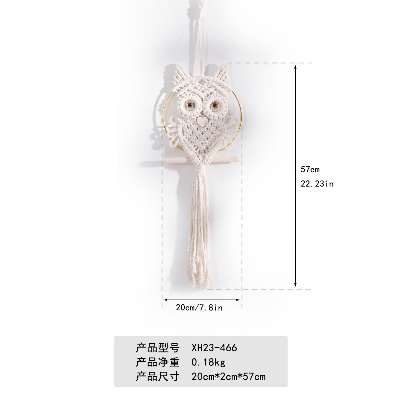 Picture of Cotton Rope Hand-woven Owl Pendant Bohemian Creative Wall-hanging Blanket Nordic Style Home Decoration Hanging Ornaments
