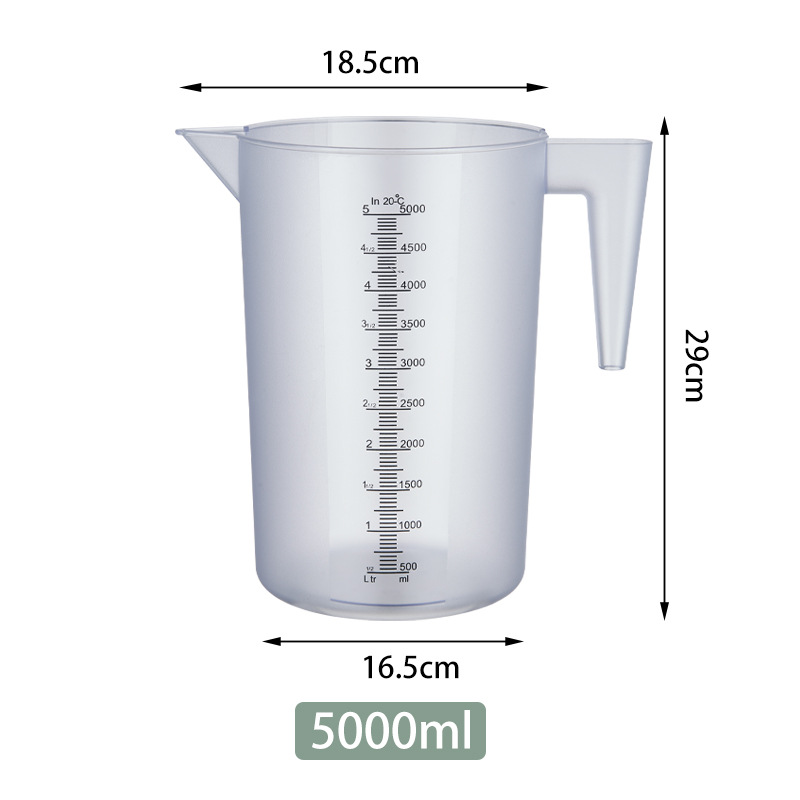 Picture of Transparent Acrylic PC Measuring Cup Plastic Scale Measuring Kettle Thickened High Temperature Milk Tea Shop Supplies Black Scale Measuring Cup