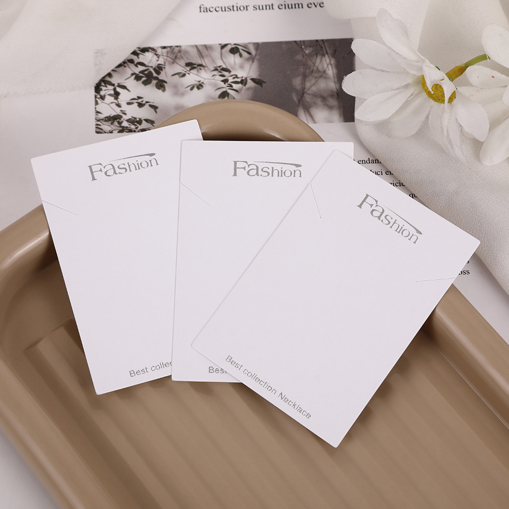 Spot White Jewelry Wrapping Paper Card K-Style Simple Popular Necklace Bracelet Earrings Earrings Tag Packaging Card
