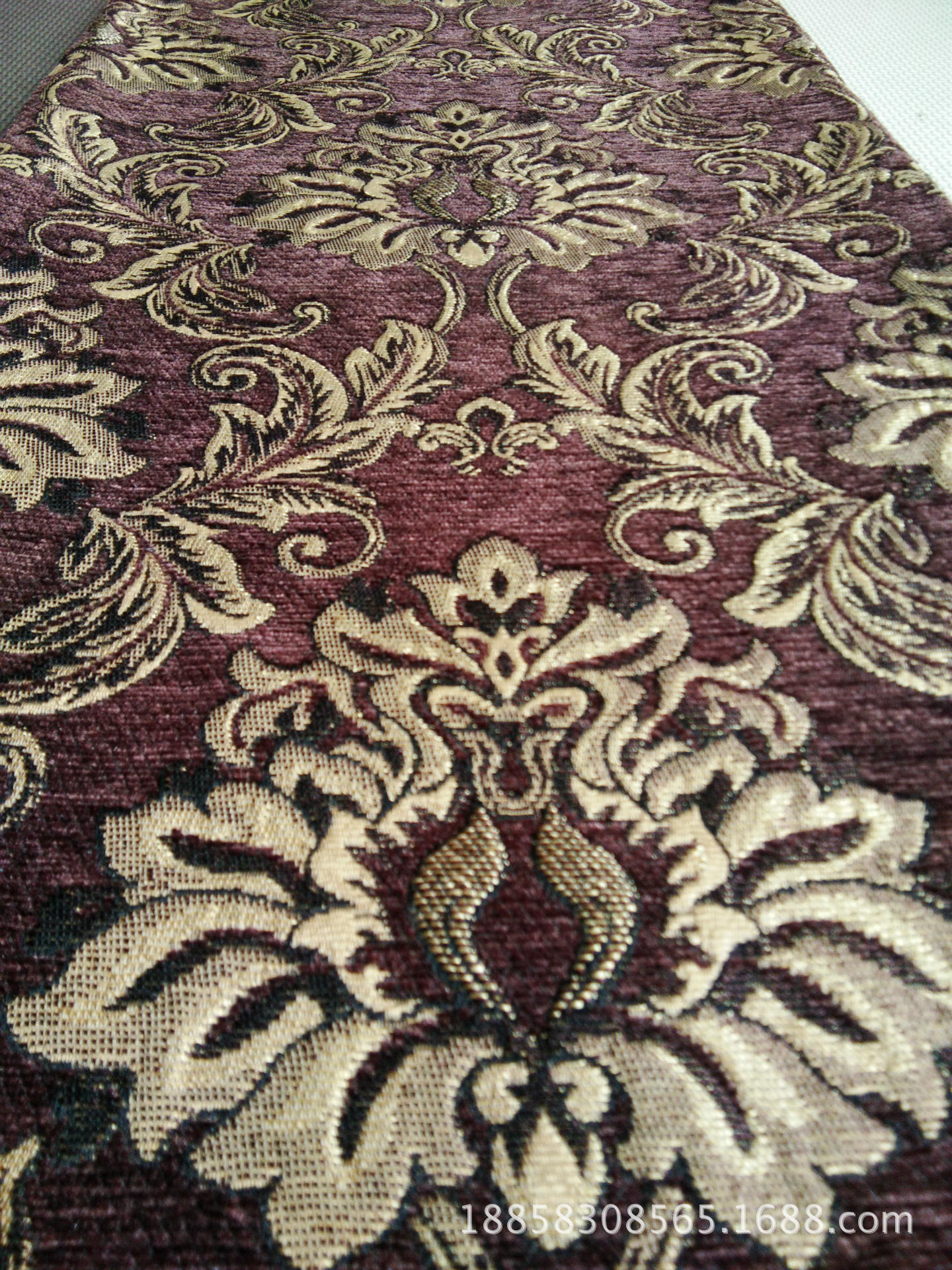 Chenille shabu European-style decorative fabric polyester yarn-dyed jacquard cloth