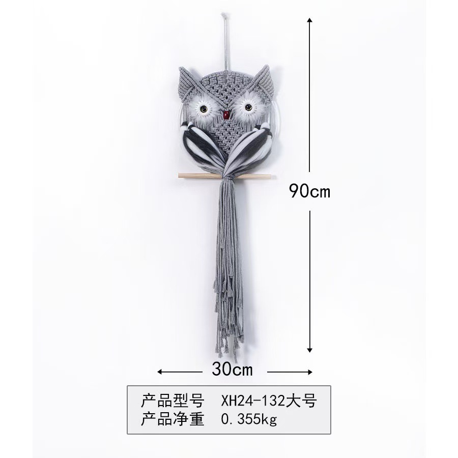 Picture of Cotton Rope Hand-woven Owl Pendant Bohemian Creative Wall-hanging Blanket Nordic Style Home Decoration Hanging Ornaments