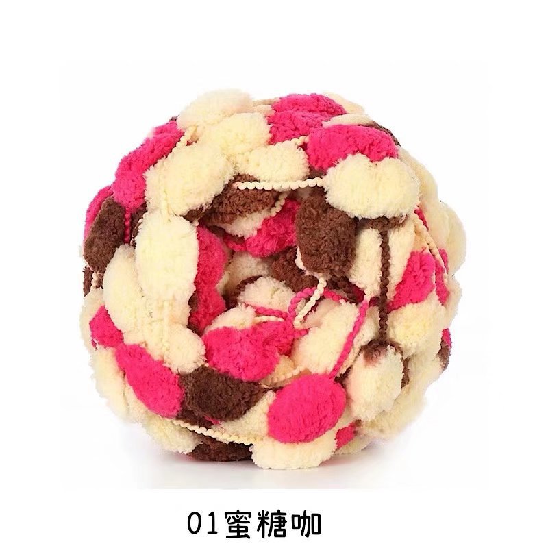 Picture of Ball ball ball ball pearl line Sangzi line 130g handmade DIY sofa cushion floor mat thick ball ball line wholesale