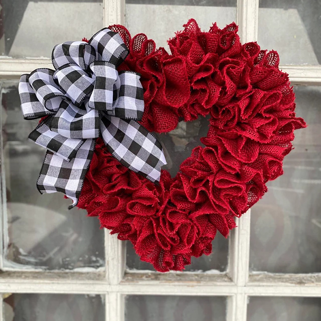 Cross-border Amazon New Arrival Rainbow Tulip wreath Pendant Valentine's Day Easter Decorations Door Hanging