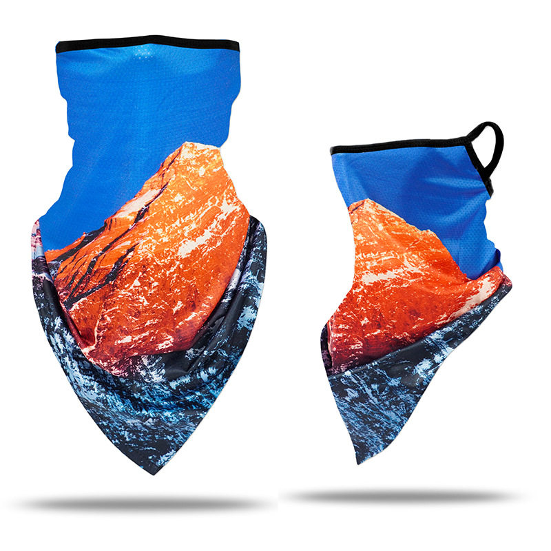 Picture of Ice Silk Ear Hanging Mask Triangle Towel Neck Set Mesh Sunscreen Outdoor Riding Fishing Windproof Scarf Men's and Women's Face Towel Summer