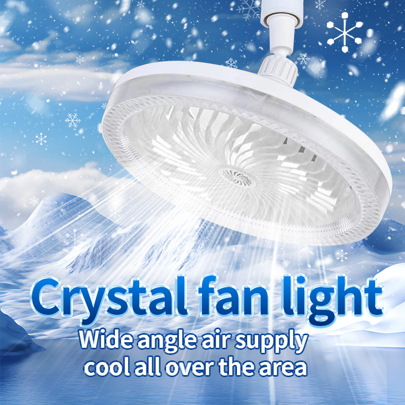 Picture of Cross-Border Popular Crystal Fan Lamp with Aroma Diffuser, Universal Head, Bedroom Ceiling Light, Smart Remote Control, E27 Screw Base, Led Light, Luxury Style