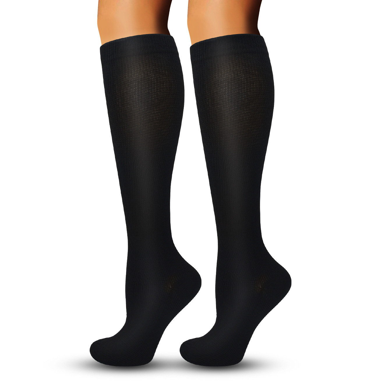 Picture of Solid Color Sports Compression Socks Anti-flexure Compression Socks Running Stretch Socks Suitable for Nurse Wrap Calf